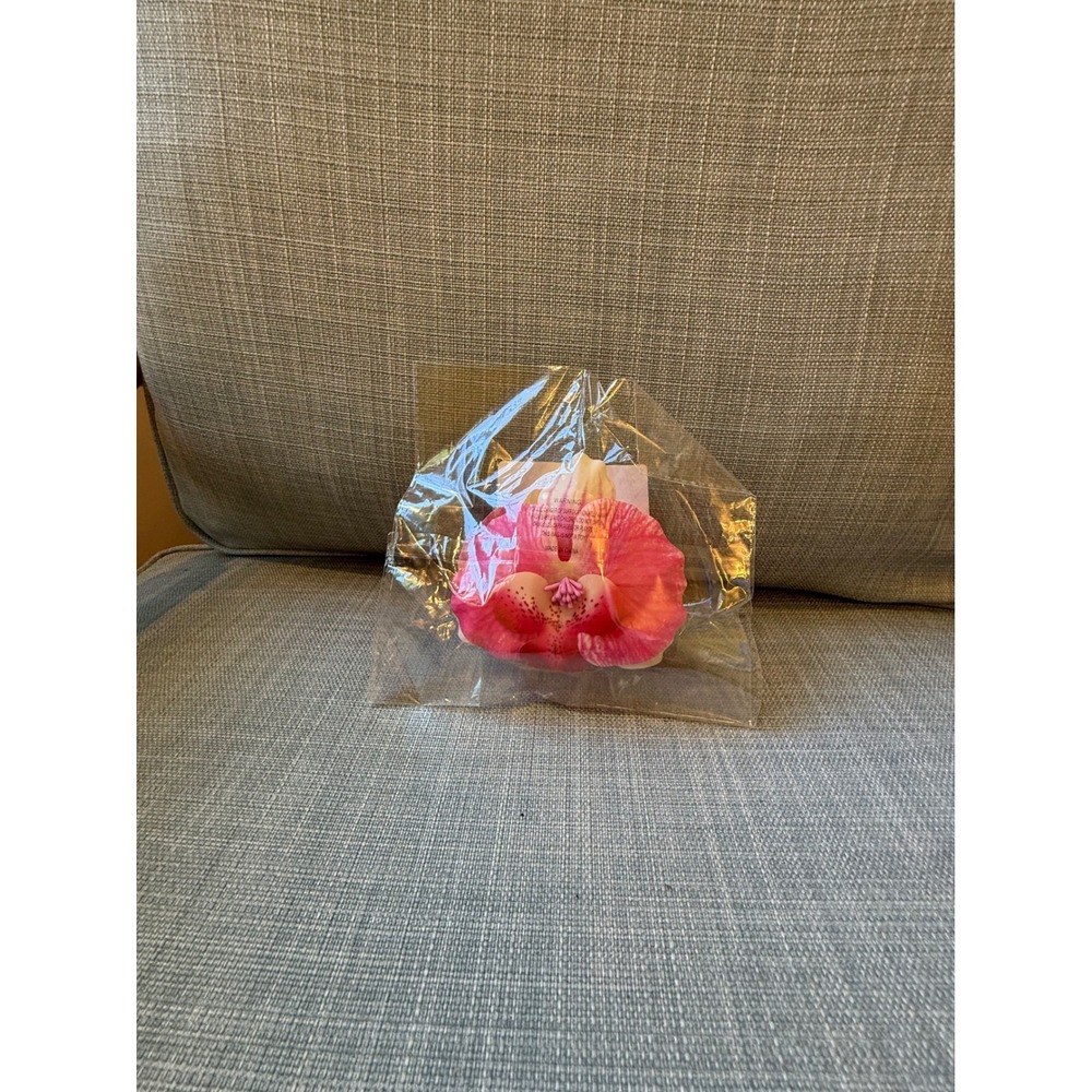 Anthropologie Ahny Lotus Pink Floral Orchid Hair Claw Clip Large New
